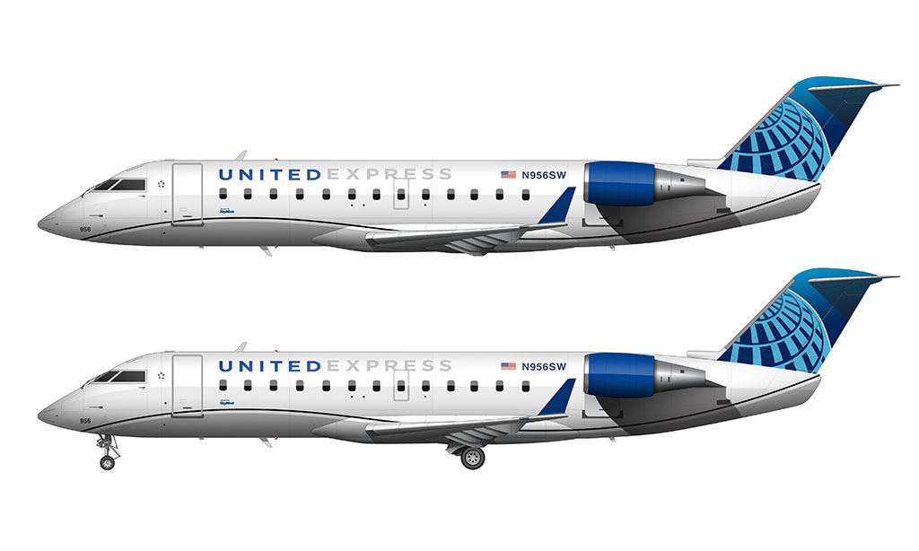 CRJ-200 in the 2019 United Express livery