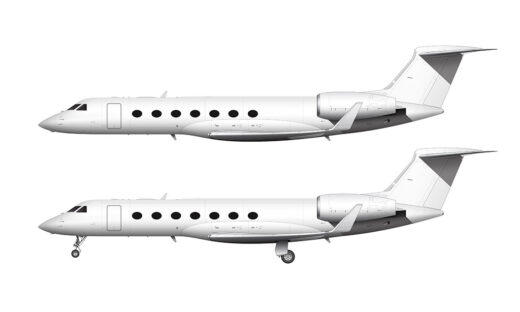 Gulfstream G550 business jet Illustration